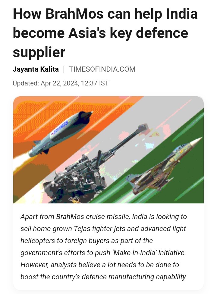 Under the able leadership of PM Shri @narendramodi ji, India is aiming to reduce dependency on foreign-made weapons. Now, under the #AatmanirbharBharat and #MakeInIndia initiatives, India is also planning to export its homegrown Tejas fighter jets.