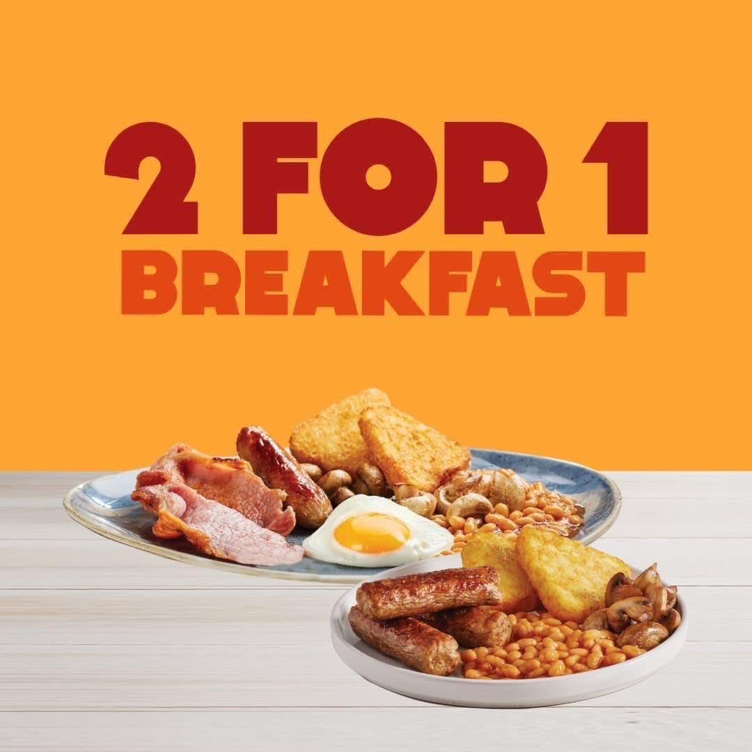Drakehouse_HH's tweet photo. Don’t forget it’s 2 for 1 today on our full English breakfasts Monday to Friday 11am-12pm.🍳🍳

So join us for a lovely breakfast whilst having a chat and a cuppa ☕️ with a friend or family member 

#2for1 #Breakfast https://t.co/uQ3JpKVsrD