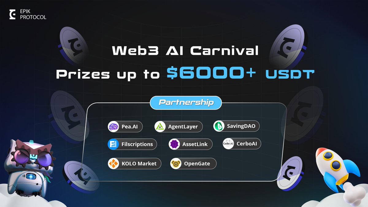EpiK Protocol (@epikprotocol) on Twitter photo 🌍 Web3 Earth Day Carnival 2024 🌍
Join the Earth Day Carnival and participate in the Galxe #Giveaway! 🎪
🔗app.galxe.com/quest/EpiKProt…
📅 April 22th - April 26th
💰 Total up to $6000 to grab!
Let's celebrate Earth Day and drive positive change together!🌱
 
#EpiKProtocol #Web3 🌍 Web3 Earth Day Carnival 2024 🌍
Join the Earth Day Carnival and participate in the Galxe #Giveaway! 🎪
🔗app.galxe.com/quest/EpiKProt…
📅 April 22th - April 26th
💰 Total up to $6000 to grab!
Let's celebrate Earth Day and drive positive change together!🌱
 
#EpiKProtocol #Web3