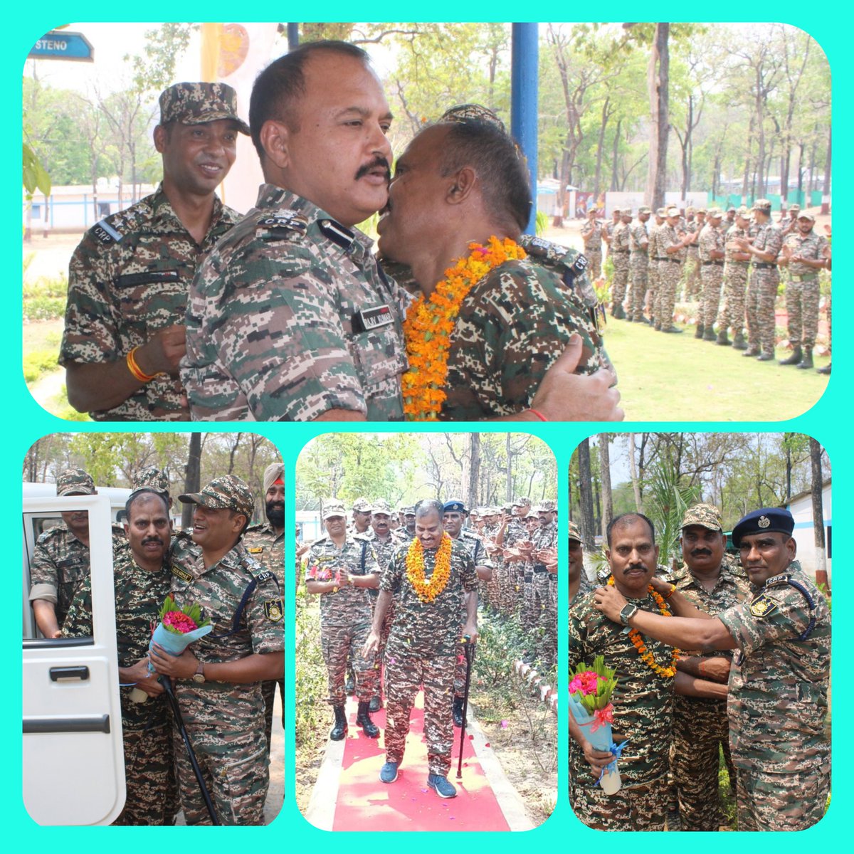 153Crpf's tweet photo. #CRPF
 उसे गुमाँ है कि मेरी उड़ान कुछ कम है ,
मुझे यक़ीं है कि ये आसमान कुछ कम है ..
आ0ई0 डी0 ब्लास्ट मे  घायल स0उ0नि0 मो0 असलम ने चिकित्सोपरान्त वाहिनी मे रिपोर्ट किया।कमाण्डेन्ट व अन्य कार्मिकों द्वारा भव्य स्वागत...💐💐💐💐153 Bn, CRPF, Bijapur (CG).🎉 https://t.co/IAJ6ToonLt