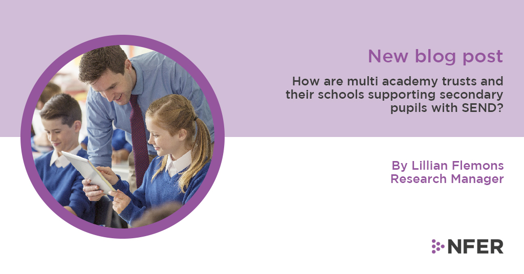 🗞️ In our latest blog post, first published in @SchoolsWeek, Research Manager Lillian Flemons highlights three of the main ways multi-academy trusts are supporting pupils with SEND. Read the post by visiting bit.ly/44h7d4v #TheMATFactor