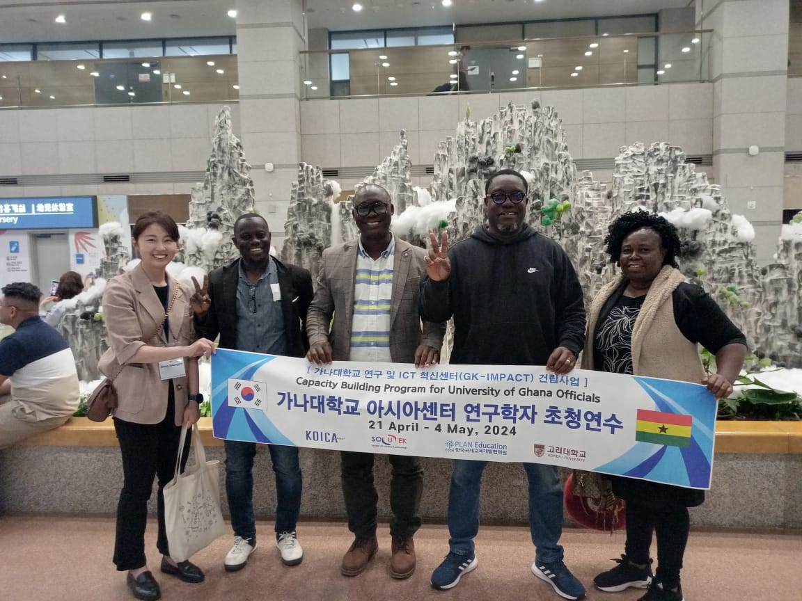 GK-IMPACT PROJECT As part of the activities within the 'Project to Establish Ghana-Korea Centre of Excellence (GK-IMPACT) for ICT-Based Startups and Asian Research,' a Capacity Building Program has been organized for select officials from @UnivofGh