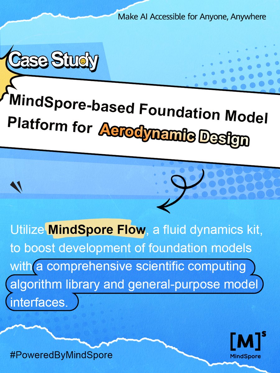 Engineers, take flight with AI ✈️! #MindSpore empowers a foundation model platform for aerodynamic design.
Check out the tech highlights & stay tuned for more MindSpore-enabled breakthroughs.
#casestudy #AI #opensource #aerodynamicdesign #fluiddynamics