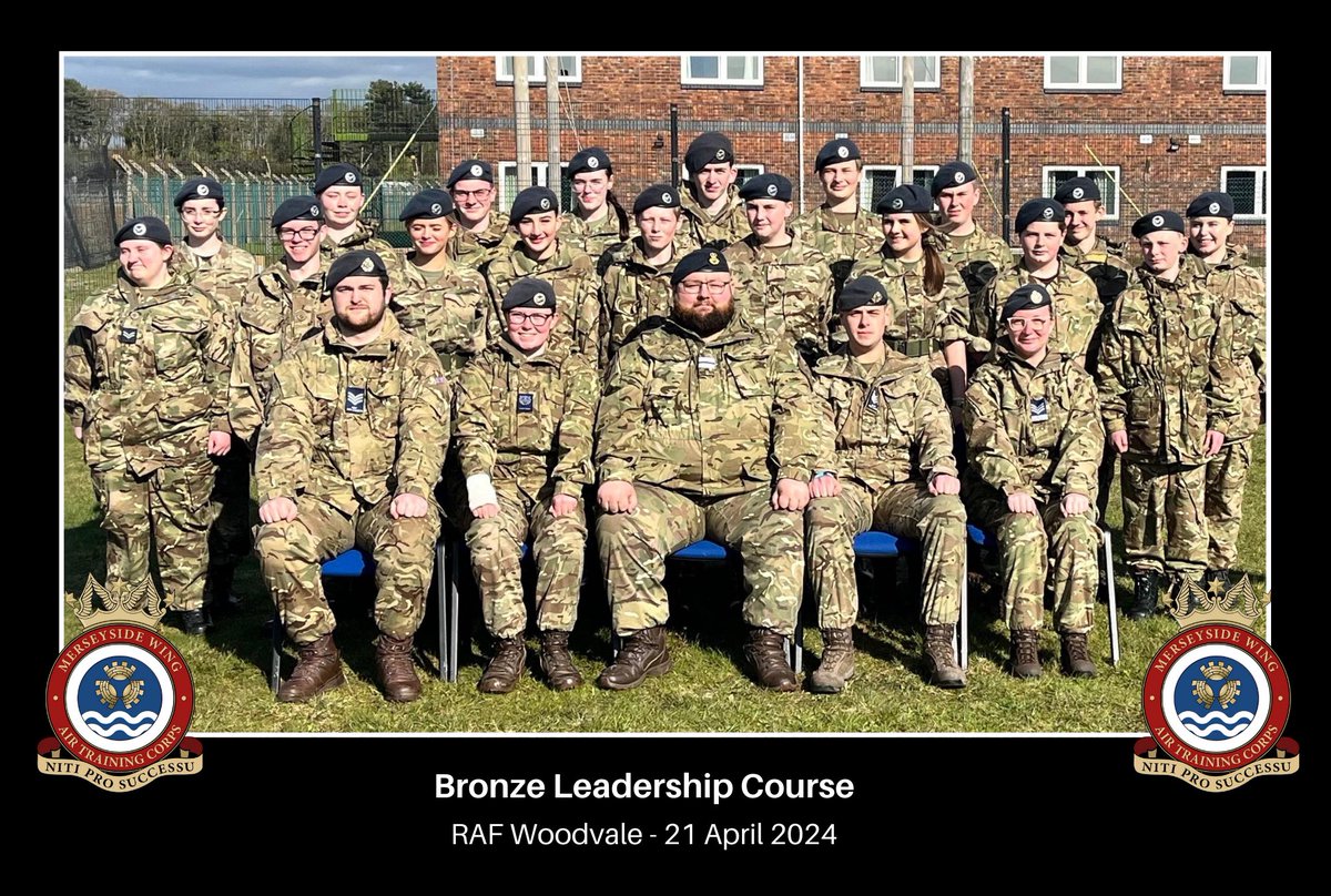 This weekend, the Training Development Team ran Bronze Leadership courses at RAF Woodvale where 32 Cadets were taught how to understand, implement &amp; deliver leadership, before leading exercises under staff supervision with those passing being awarded the Bronze Leadership badge.