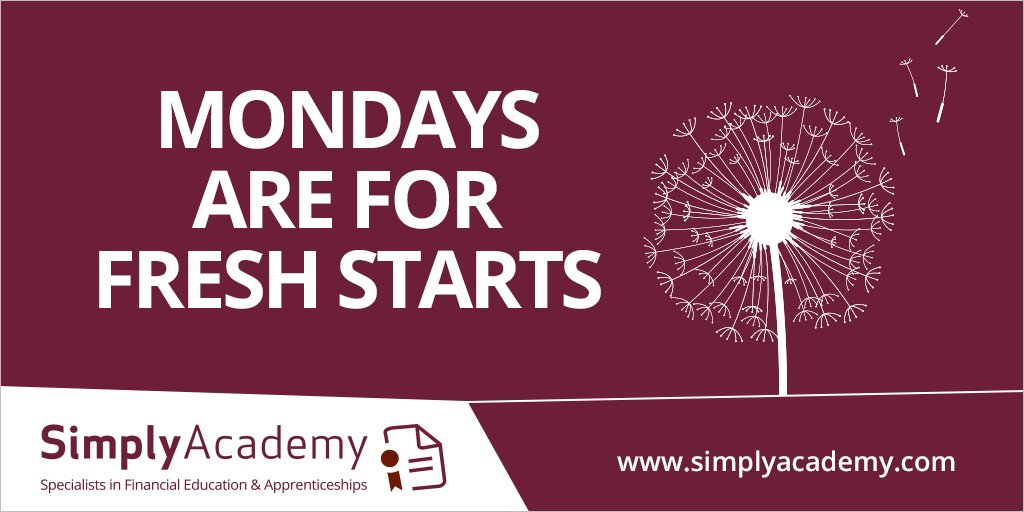 🆕 Ready for a fresh start and a #NewCareer in #FinancialServices?

👉 Take the first step by booking your #CeMAP or #DipFA course with Simply Academy at simplyacademy.com/our-courses/

#MotivationMonday