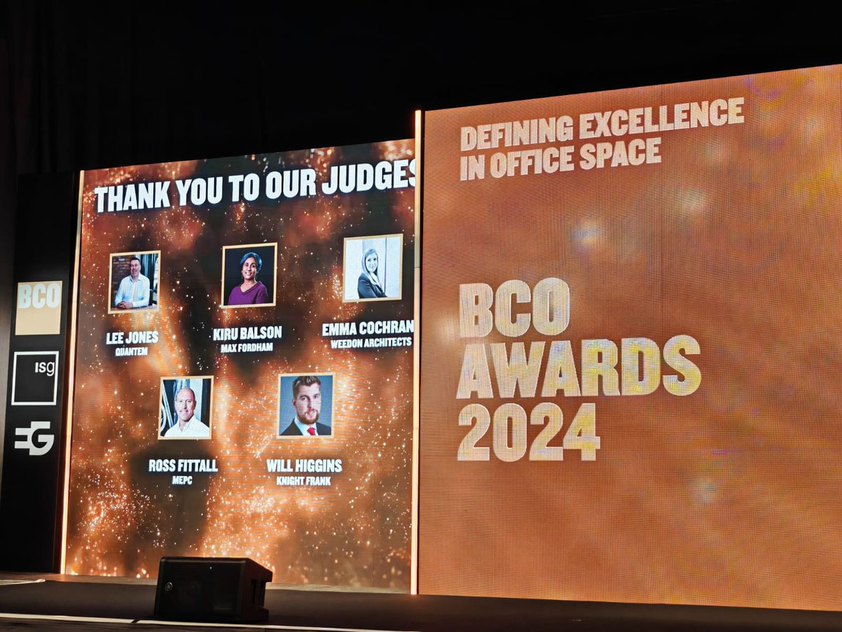 Thank you to everyone who attended the 2024 Regional BCO Awards at the ICC in Birmingham on Friday ! Thanks to sponsors @isglimited @AECOM @TroupBywaters @QuantemLtd @Overburyplc & media partners @EGPropertyNews View the full list of winners ow.ly/4Fms50RkVOJ #bcoawards