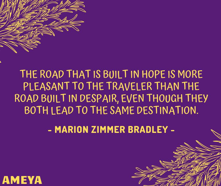 QUOTE OF THE WEEK

For more quotes: bit.ly/ameyaquotes

Follow us on Instagram: instagram.com/books.ameya/

Telegram: t.me/booksameya

#quotes #quoteoftheweek #quotablequotes #quotestoliveby #quote_of_the_day #lifequotes #road #hope #destination #marionzimmerbradley