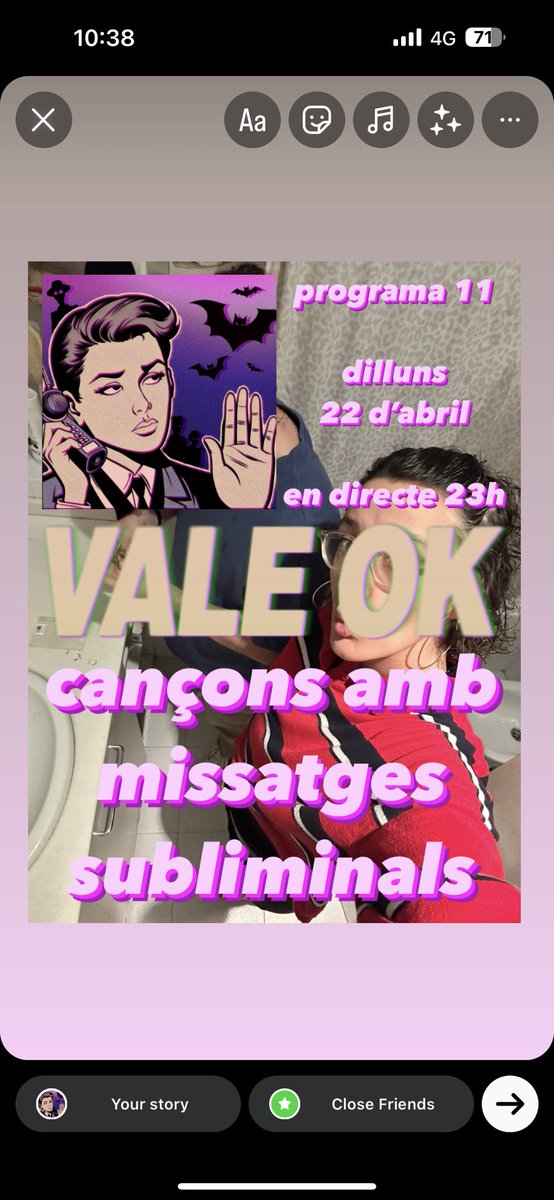 avui unofficial cartell disculpeu aquesta informalitat!!!!😵‍💫 menus mal q aixo no es un programa sèriu si no avui hi hauria crits a la redacció de valeok enfi aixo avui buscarem primado negativo a la música 🎧🎵🎭🎶🎷🎸🎹🎺🎻🎼🪇🔁 a les 23 a twitch i youtube com sempre!!