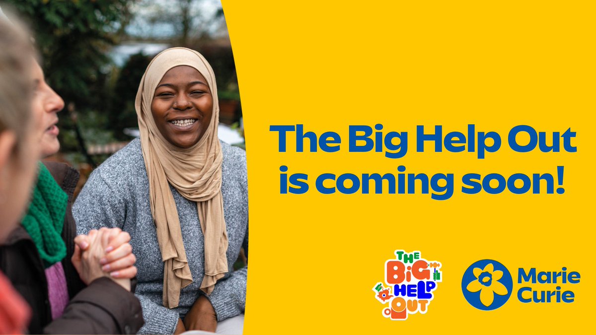 #TheBigHelpOut will be taking place on 7-9 June. Find ways to volunteer for Marie Curie near you! #LendAHand
mariecurie.org.uk/volunteer