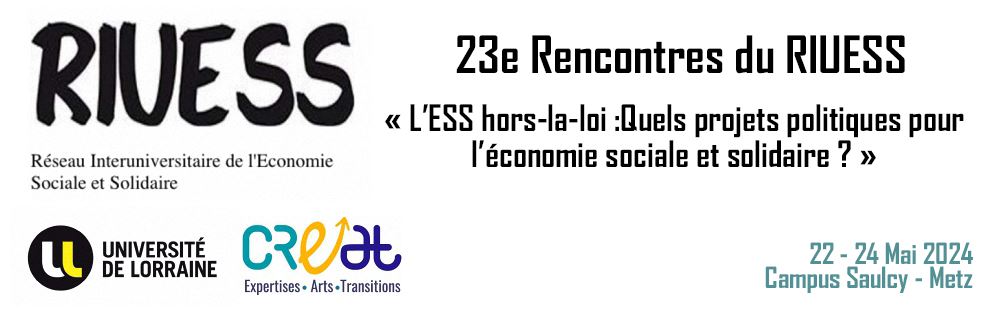 🌟📅 Les 23e Rencontres du Réseau Inter-Universitaire de l'Économie Sociale et Solidaire (RIUESS) approchent ! 📚✨ 🌱💬 Inscrivez-vous pour ne pas manquer cette occasion de débattre et d'échanger sur l'avenir de l'ESS : riuess2024.sciencesconf.org