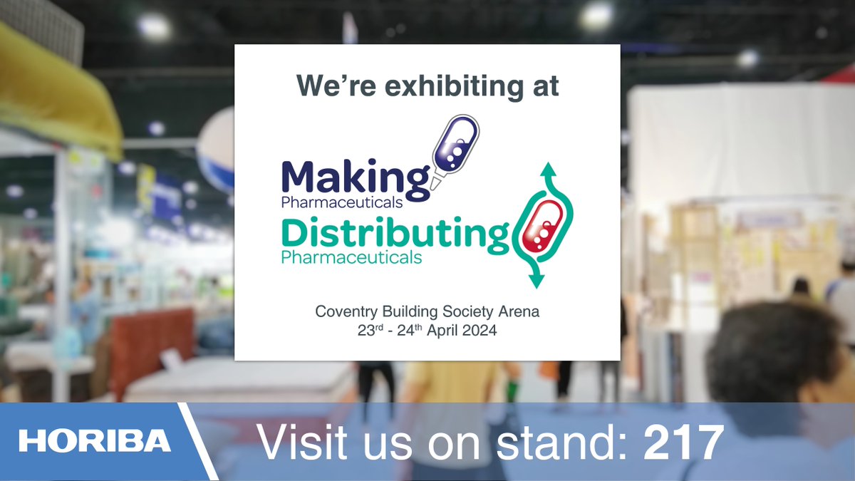 One day to go to @MakingPharma 🔬 Our team of specialists will be on stand 217 talking about how #HORIBA can support application development & the range of innovative solutions available for #drugdiscovery, formulation & manufacturing. #pharmaceuticals #makingpharmaceuticals