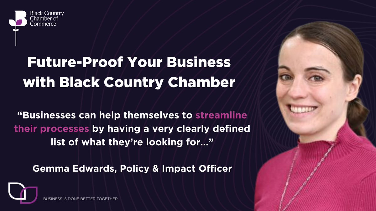 See how the Chamber can help to future-proof your business as Policy & Impact Officer, Gemma Edwards talks #succession planning and longevity🔮

Read full blog ➡️ loom.ly/vL3Pm40

#BusinessIsDoneBetterTogether #BlackCountry #BusinessSupport