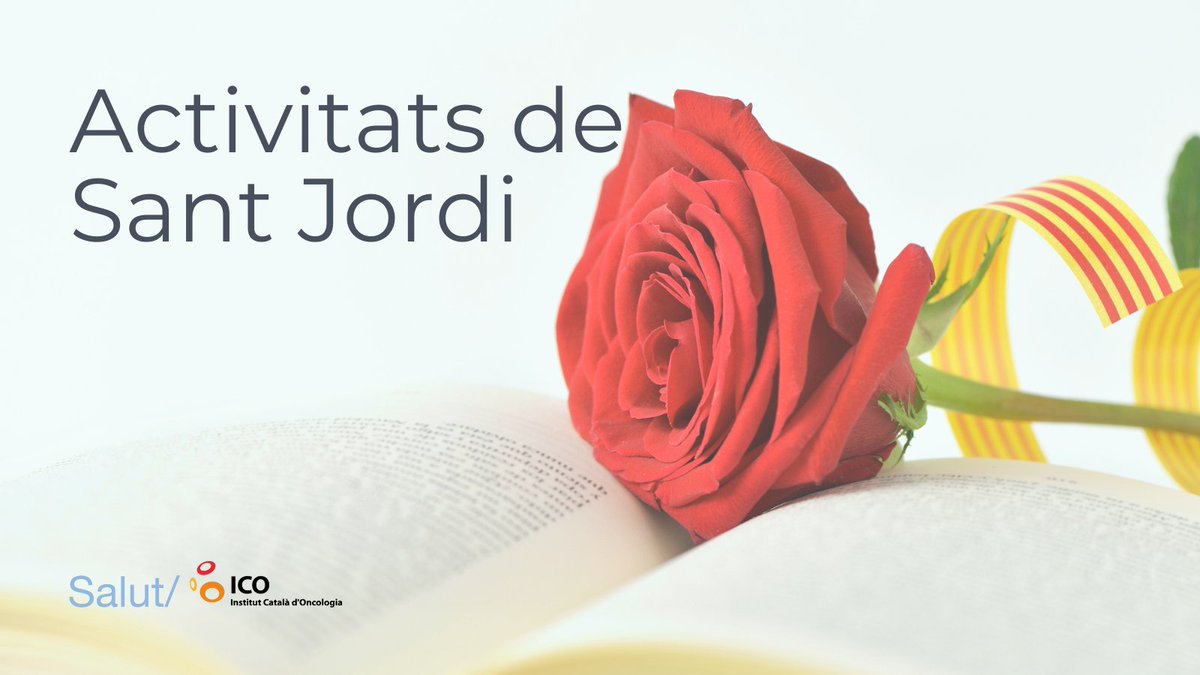 🌹📖 Demà celebrem #SantJordi als centres de l'@ICO_oncologia amb parades de #llibres solidaris i repartiment de #roses per als i les pacients, fetes manualment per l'equip de voluntariat de @ContraCancerBCN @ContraCancerGIR i @OncolligaGi