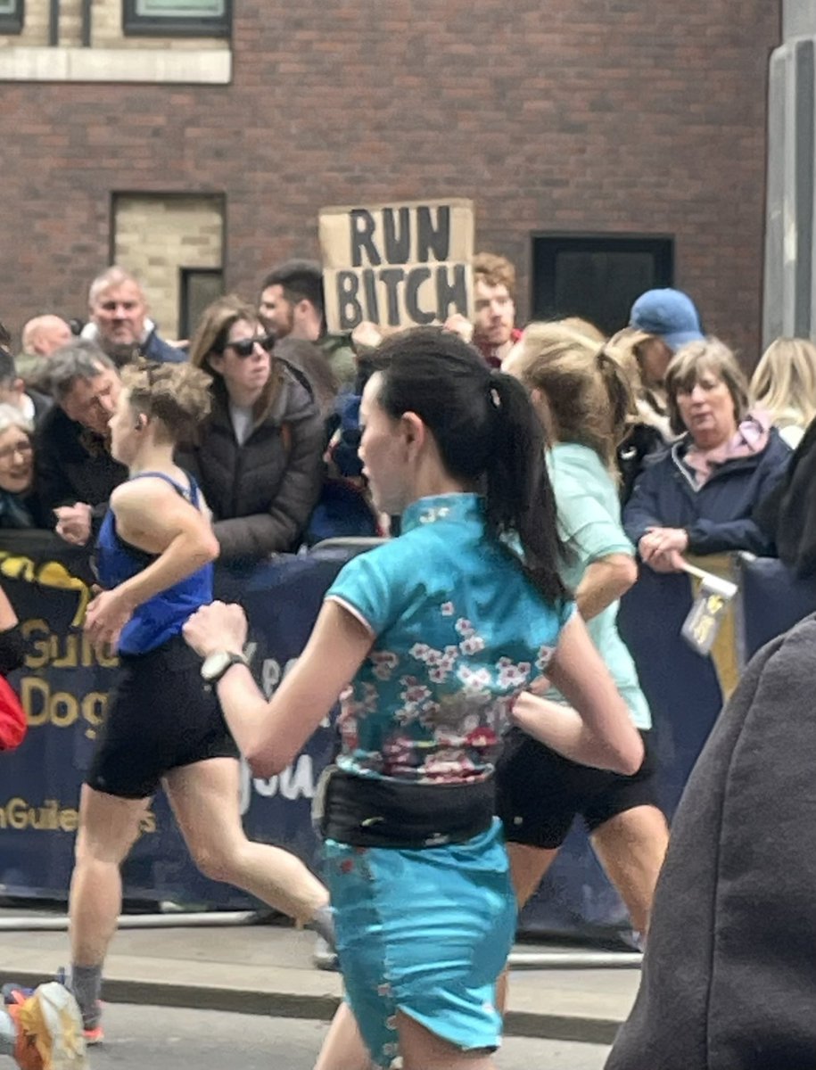 stuey_p's tweet photo. Well done all @LondonMarathon runners! Best sign I saw yesterday 🤣 #runbitch https://t.co/yLSdMZfQn2