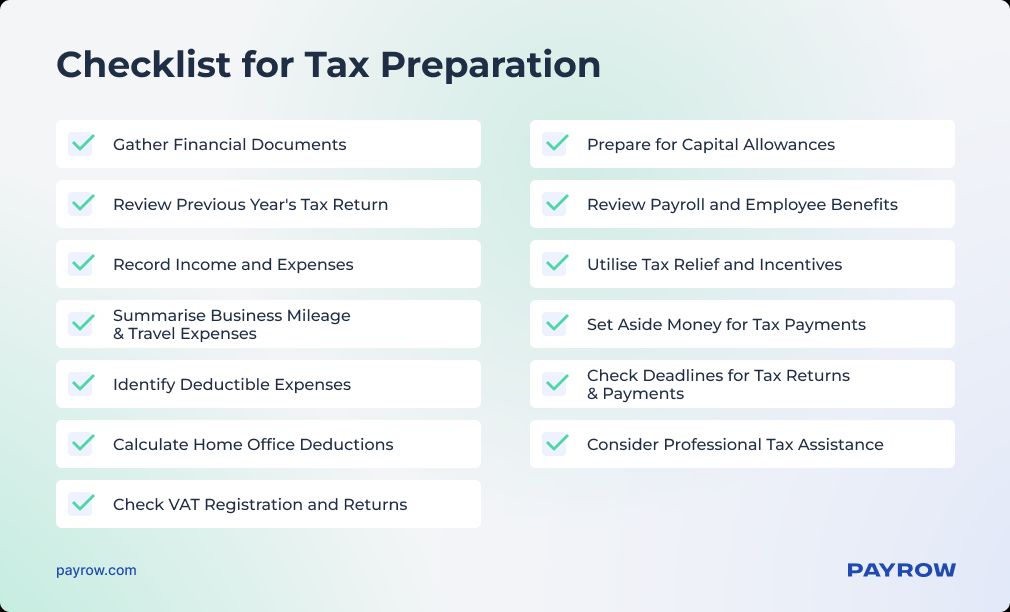 Get a checklist for tax preparation and many more useful tips in our article – buff.ly/3W3TKuR

#payrow #taxrefund #taxes2024 #taxesintheuk