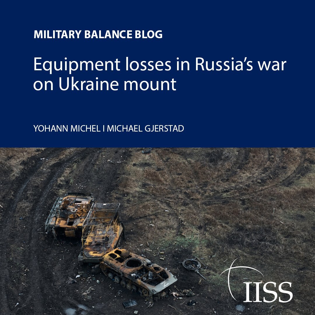 #MilitaryBalance analysis - February 2024 | Russia’s losses over the past 24 months raise a key question: how long can Moscow sustain these equipment-attrition rates? Read now ➡ go.iiss.org/49zZb8h