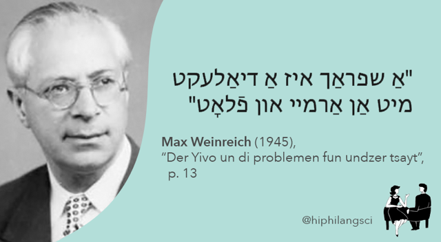 א פריילעכן געבורצטאג! 🥳

To celebrate, think about all the dialects without an army and navy.

#LinguisticQuotes #Histlx