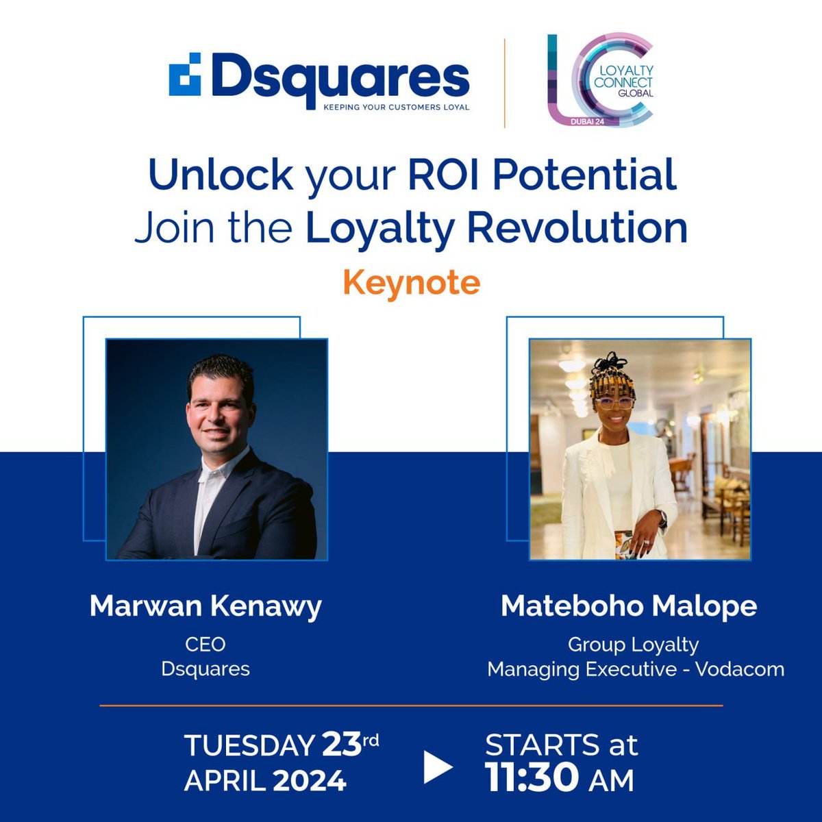 Dsquares_Global's tweet photo. We are almost there! 
We are excited to be the headline sponsor of the region's largest loyalty event; Loyalty Connect Global 

As the Global Loyalty Expert, we are keen on passing our expertise through various talks and sessions. 
Register now!
https://t.co/MHdUeUEZr4 https://t.co/e3WFBuTjxn