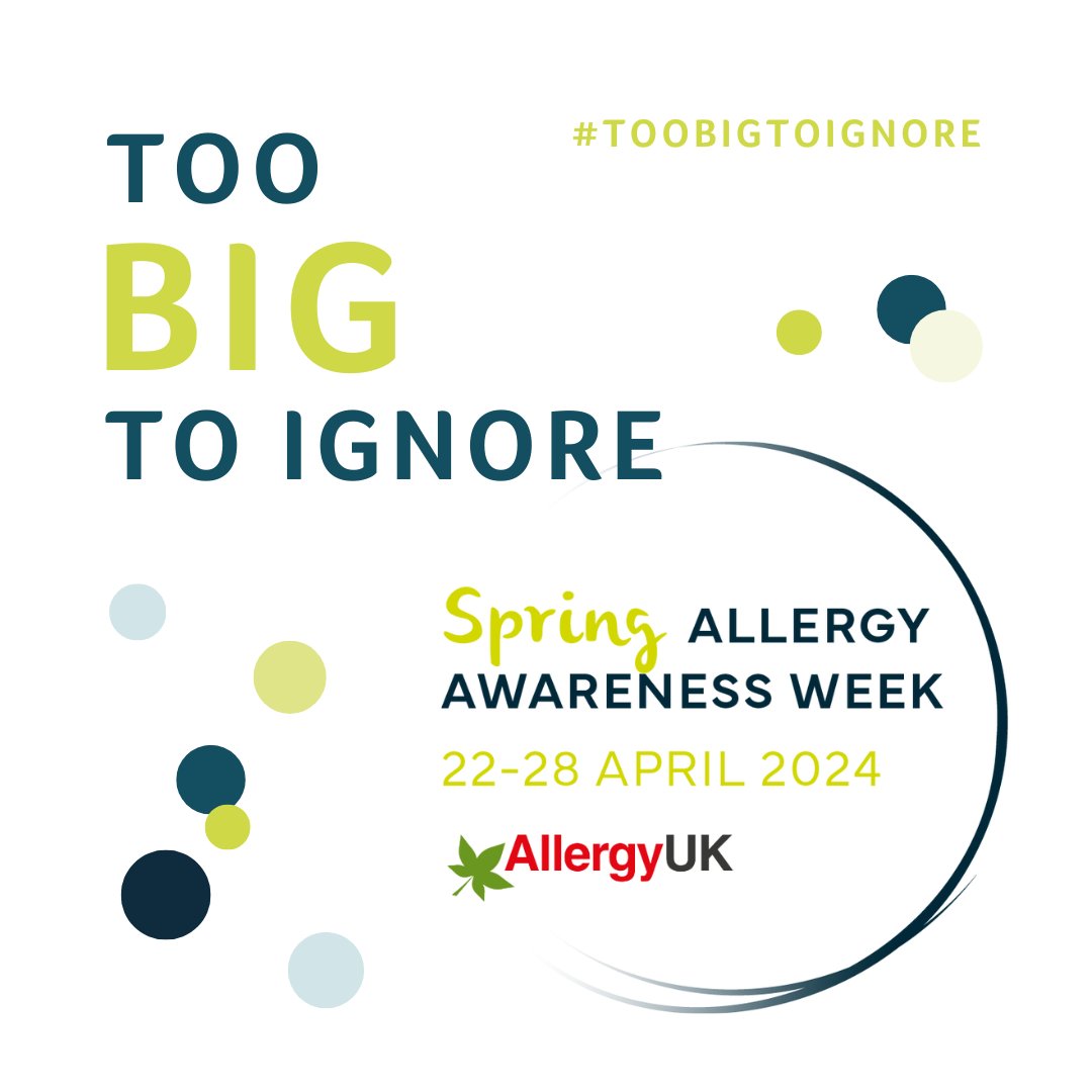 We can’t continue to dismiss hay fever as a minor inconvenience, food allergies as a lifestyle choice, or allergic eczema as mere ‘dry skin’. These are serious conditions. That’s why we stand with #AllergyUK because allergies are #TooBigToIgnore #TimeToTakeAllergySeriously