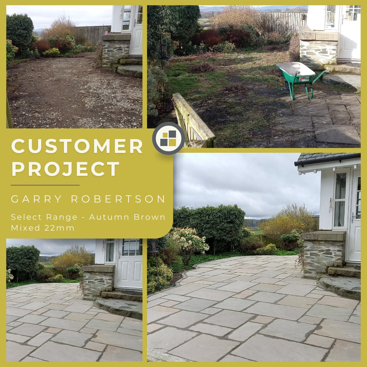 pavingss's tweet image. CUSTOMER PROJECT - Garry Robertson

A great job and wonderful transformation of the property 👏

📌 Product: Select Range Autumn Brown Mixed 22 (20 sqm).

❗️Send us your &apos;before and after&apos; pictures to be in with a chance of winning £100!

#customerproject #landscaper #pavingpatio