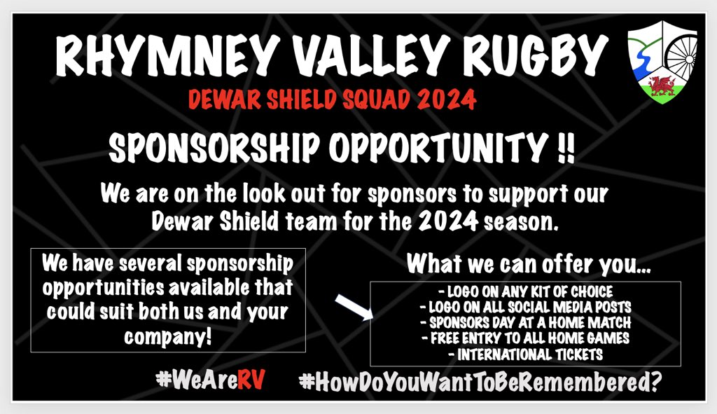 Rhymney Valley Schools Rugby (@rhymney_valley) on Twitter photo โผ๏ธ WE NEED YOUR HELP โผ๏ธ
We are on the look out for sponsorship for the upcoming Dewar Shield season.
If you can help out in anyway we have multiple opportunities available โฌ๏ธโฌ๏ธ
Please get in contact with us on โก๏ธ Rvschoolsu15@gmail.com โผ๏ธ WE NEED YOUR HELP โผ๏ธ
We are on the look out for sponsorship for the upcoming Dewar Shield season.
If you can help out in anyway we have multiple opportunities available โฌ๏ธโฌ๏ธ
Please get in contact with us on โก๏ธ Rvschoolsu15@gmail.com