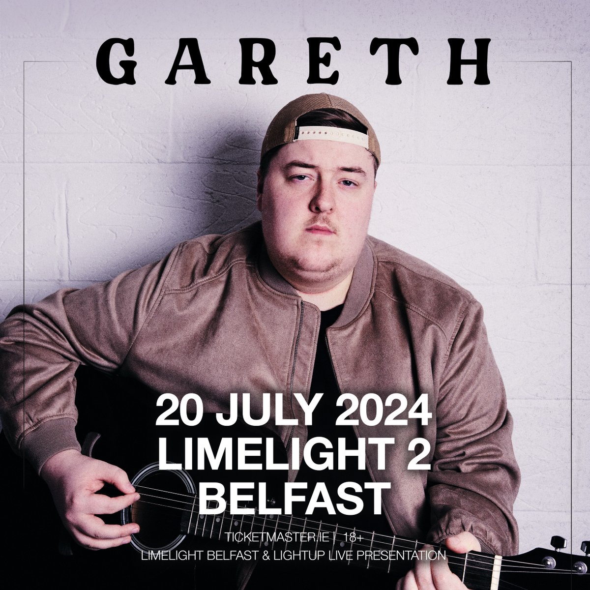 🎶 Singer Songwriter Gareth is set for The Limelight on 20th July! 🎫 Tickets are on sale Wed at 10am from Ticketmaster.