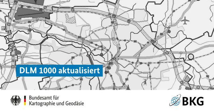 📣 Das Digitale Landschaftsmodell 1:1.000.000 (DLM1000) wurde aktualisiert und steht mit dem Stand 31.12.2023 zur Verfügung. #OpenData #Geodaten ℹ️ Mehr Infos: buff.ly/44bAa1V 💾 Download: buff.ly/3KyKrwY