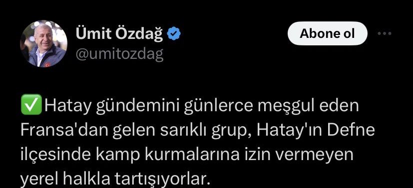Ümit Özdağ da yerel halk demiş. Burada Hatay halkından bahsediyor. Ekrem İmamoğlu da İstanbul halkından bahsediyordu, Mansur Yavaş da Ankara'dan. Bence bir fark yok. Kızacaksanız hepsine kızın yoksa kimseye kızmayın.