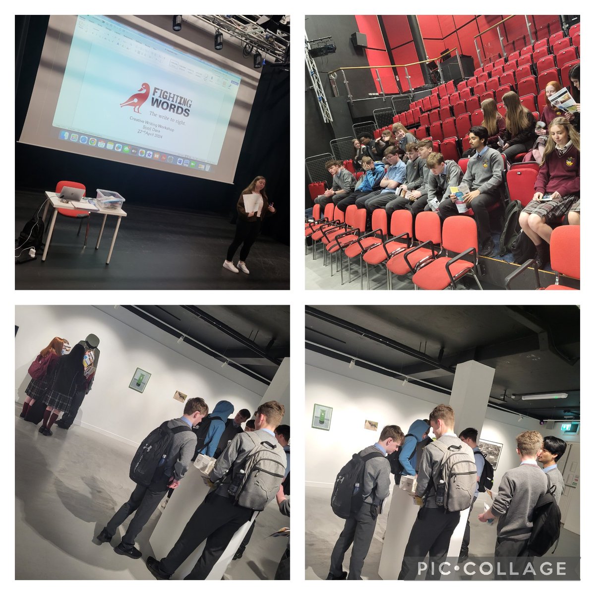 @TYScoilDara 4A students are visiting @riverbankarts today, to do a @FightingWordsIE workshop with @scoildara past pupil Pierina. #transitionyear #scoildarashinealight #englishlanguage #creativewriting