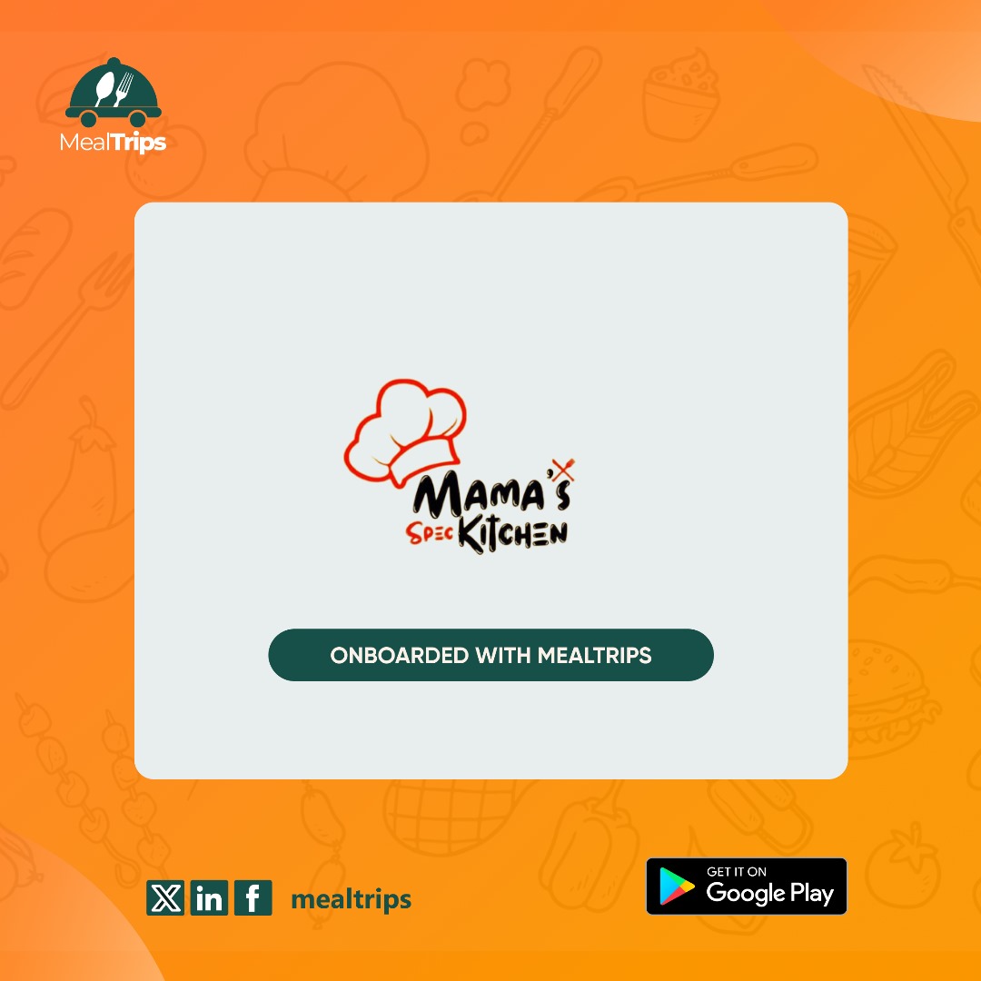 mealtrips's tweet photo. Great news!!!
Satysfaction Cuisine and Mama's Spec Kitchen are now on Mealtrips. 
Download the app from either the App store or Google play store today and enjoy free delivery on your first order. 

MC Olumo / Robbery / Dangote / Sango Ota https://t.co/WuZ98XlMmz