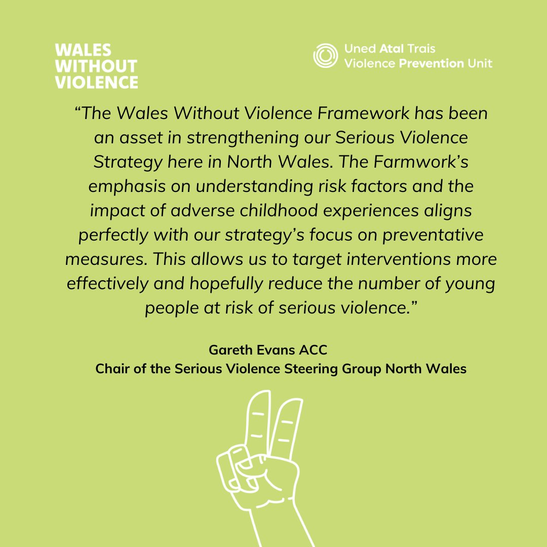 In North Wales, the Framework has aided in strengthening the region's work for the Serious Violence Duty, enabling more effectively targeted interventions.