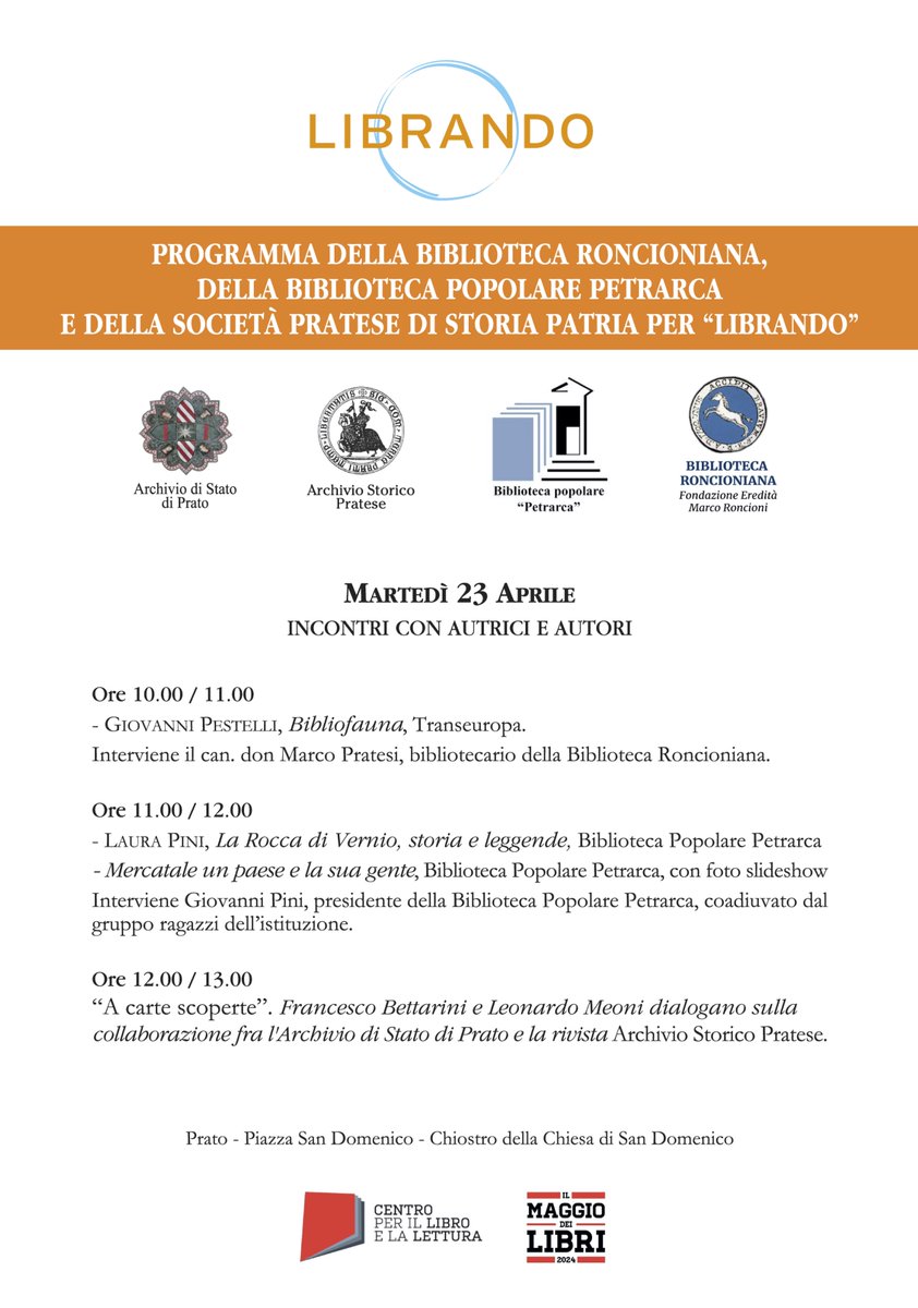 Domani a Prato, la prima presentazione del titolo Bibliofauna di Giovanni Pestelli. Link diretto al volume: transeuropaedizioni.it/shop/poesia/bi…