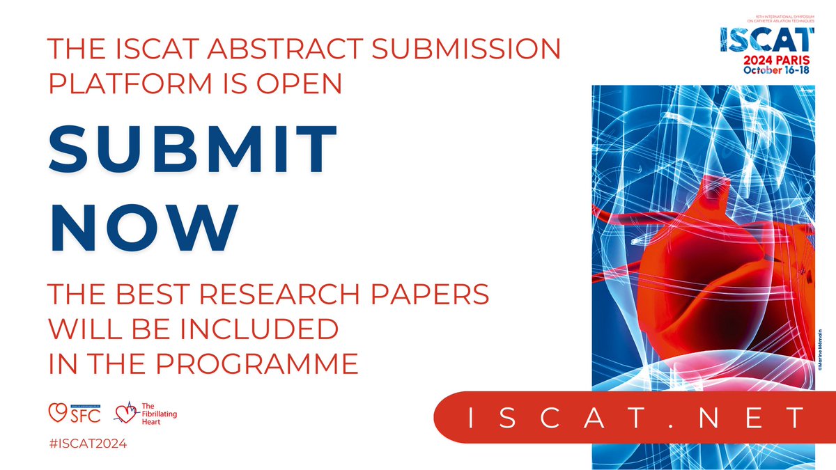 Submit your abstract now! 🚨 You have 1 month left to send us your research paper for ISCAT 2024! #ISCAT2024 ➡️ iscat.net/abstracts