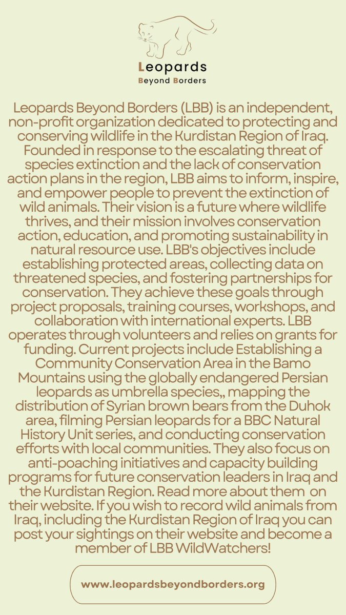 ukinerbil's tweet photo. To celebrate #EarthDay, we're excited to highlight @HanaRaza, a @CheveningFCDO scholar and @UniofNewcastle graduate. Learn more about her initiative, Leopards Beyond Borders, an NGO that works on conserving wildlife in the #KRI. 🌏🐯🐆 https://t.co/rz74Sx6wvd