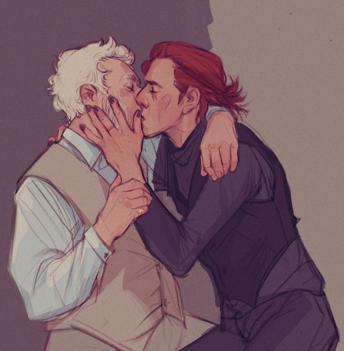 Это должна была быть перерисовка мемного фото, но что-то пошло не так #GoodOmens