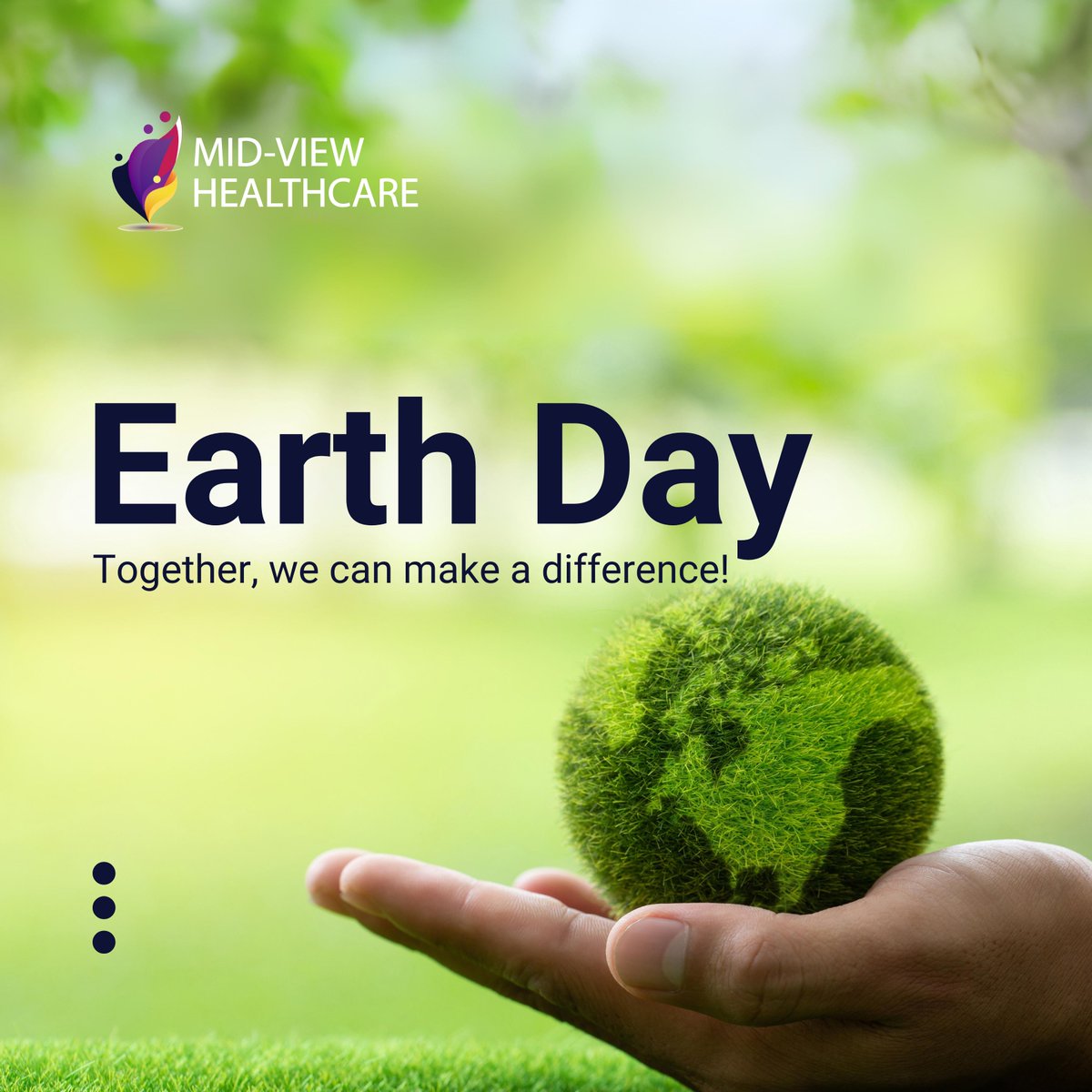 Happy Earth Day! Let's unite our efforts to protect our planet. Together, we can make a difference! 
.
.
.
.
 #earthday #togetherforchange #midview #care
