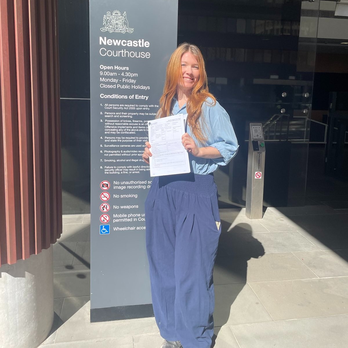 CONVICTION DROPPED! In his statement explaining why he overturned Lauren's conviction, the judge in the District Court of Appeal stated, 'the mining and export of fossil fuels is a significant issue of great concern in our society.' You are a legend, Lauren. Well done! 🌊🌊🌊