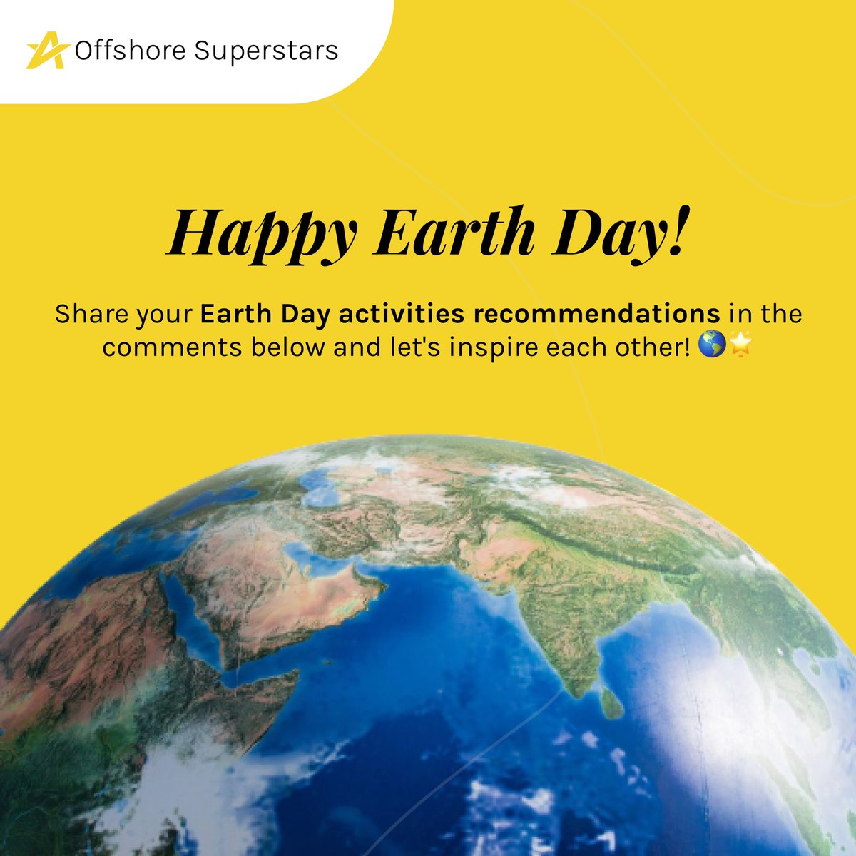 Happy Earth Day! Let’s celebrate and protect our beautiful planet today and every day 🌍🌟

#EarthDay #ProtectOurPlanet #OffshoreSuperstars #career #globalcareer #remotework #internship #workopportunities