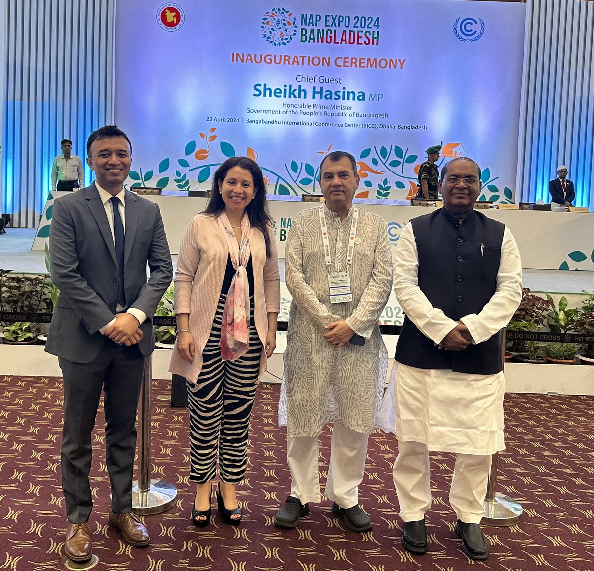 Honoured to meet H.E. Saber Hossain Chowdhury, <a href="/saberhc/">Saber H Chowdhury | সাবের হোসেন চৌধুরী</a> Minister of Environment, Forest and Climate Change &amp; H.E. Mohibbur Rahman State Minister for Disaster Management. Congratulations to the Government of Bangladesh for its leadership in organising #NAPEXPO2024 🇧🇩 👏
#UNFCCC