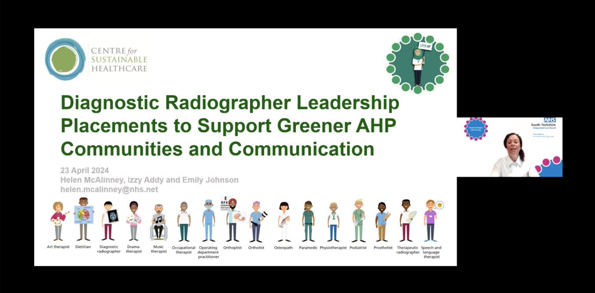 Inspiring presentations and previews at the #GreenerAHPWeek launch event! We've been talking about our materials on #SustainablePractice and how they relate to our standards 📖 hcpc-uk.org/sustainable-pr… 🗓️ england.nhs.uk/ahp/greener-ah… @GreenerNHS @weAHPs @SuzanneRastick #HealthForAll