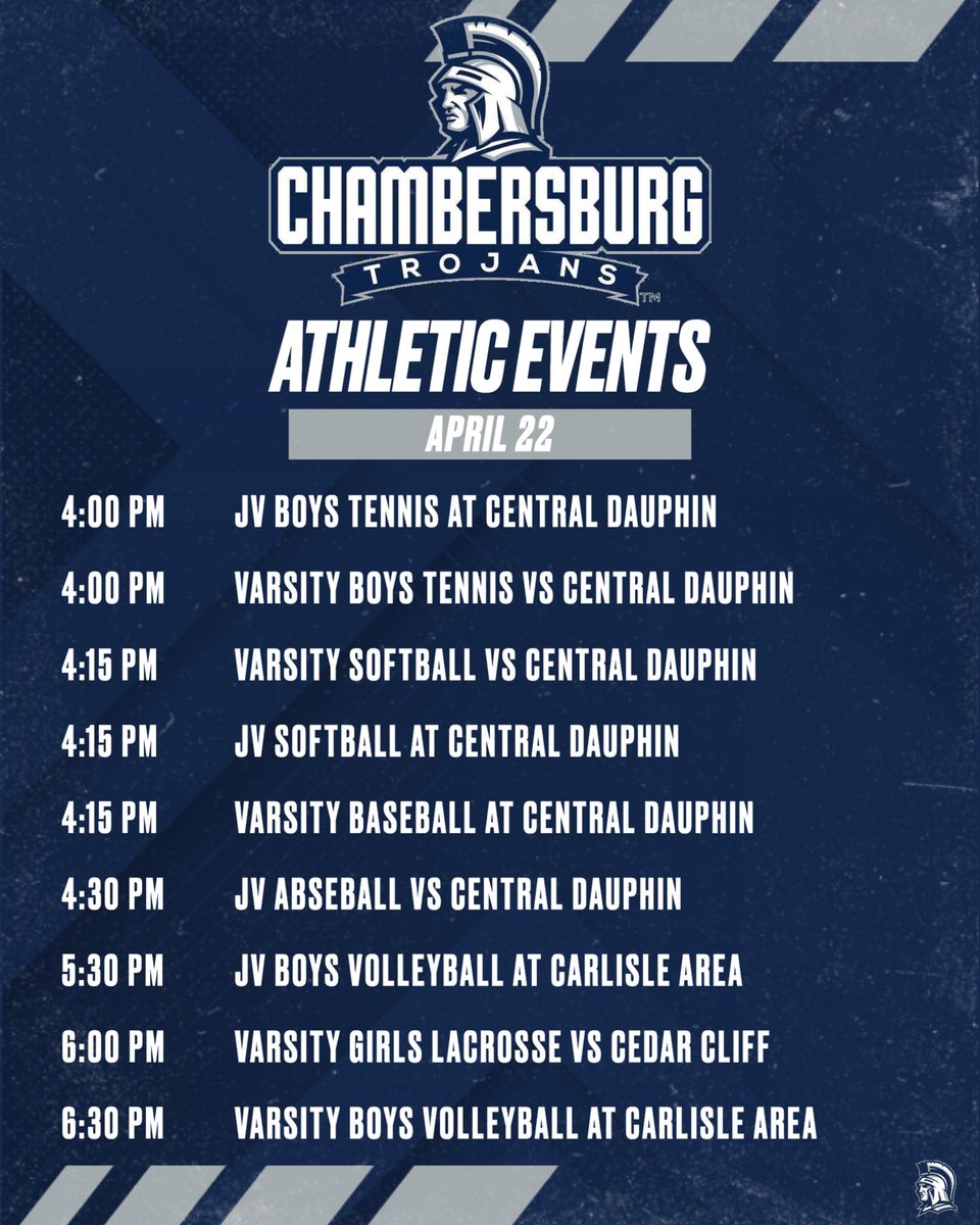 Chambersburg Trojans Athletics (@CASDAthletics) on Twitter photo 2024-04-22 09:42:05