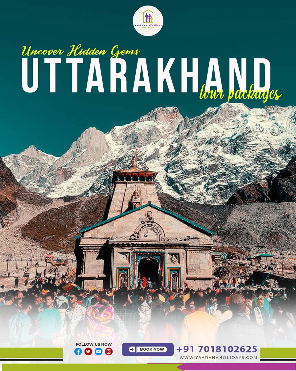 🚗✨ #UttarakhandTour #YaaranaHolidays #HimalayanGetaway #AdventureAwaits #SpiritualJourney #ExploreUttarakhand #NatureEscapes #Rishikesh #Haridwar #Nainital #Mussoorie #TravelGoals #MountainMagic #Serenity #Wanderlust