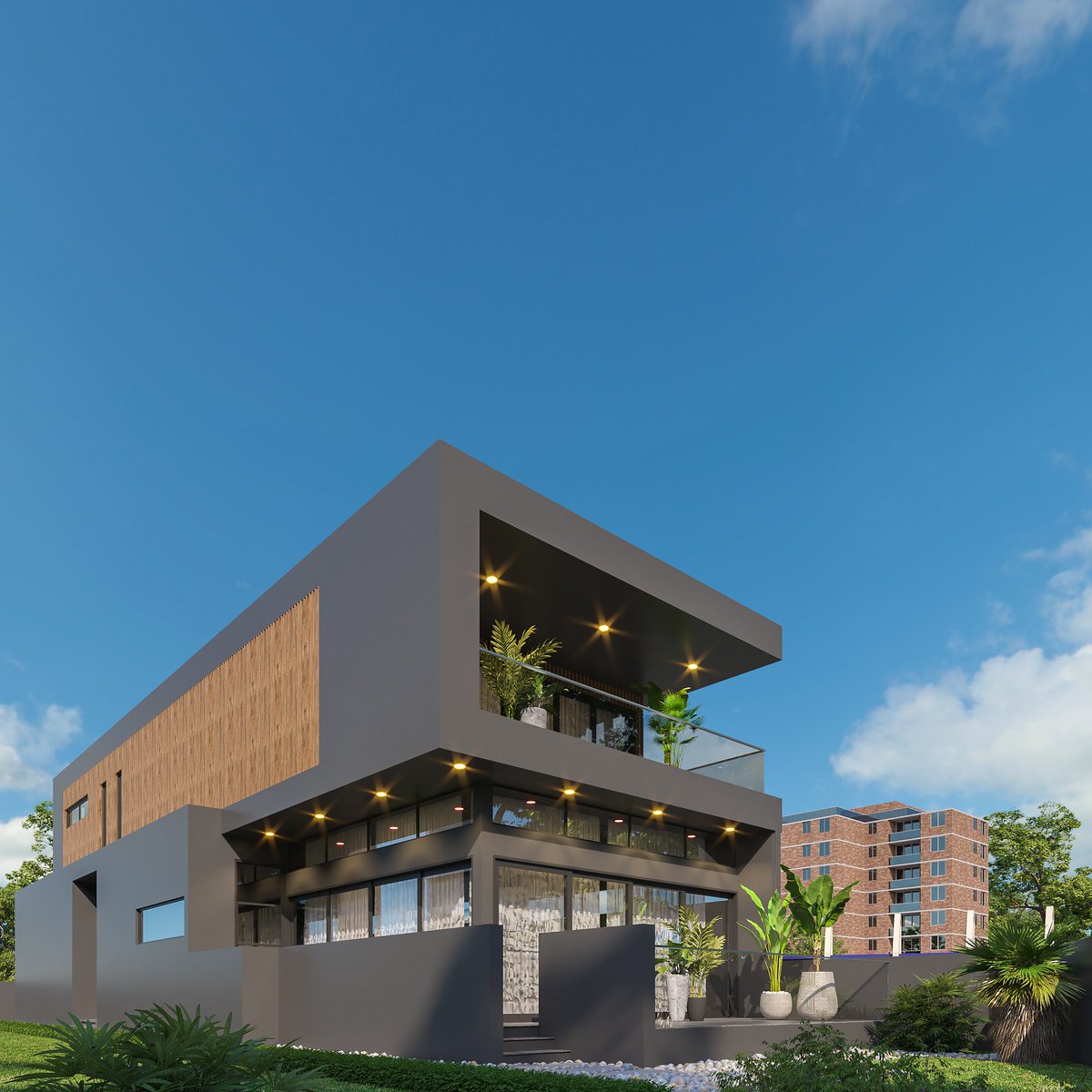 Two units of beautifully crafted contemporary style buildings, one adorned in black hues and the other in white. Designed by RC Atelier. 📍Chiswick, New South Wales, Australia 🇦🇺 #architecture #exteriordesign