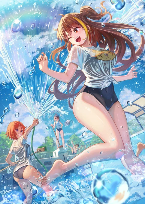 #これを見た人は水色又は青色と白色の混ざった色の画像を貼れ 