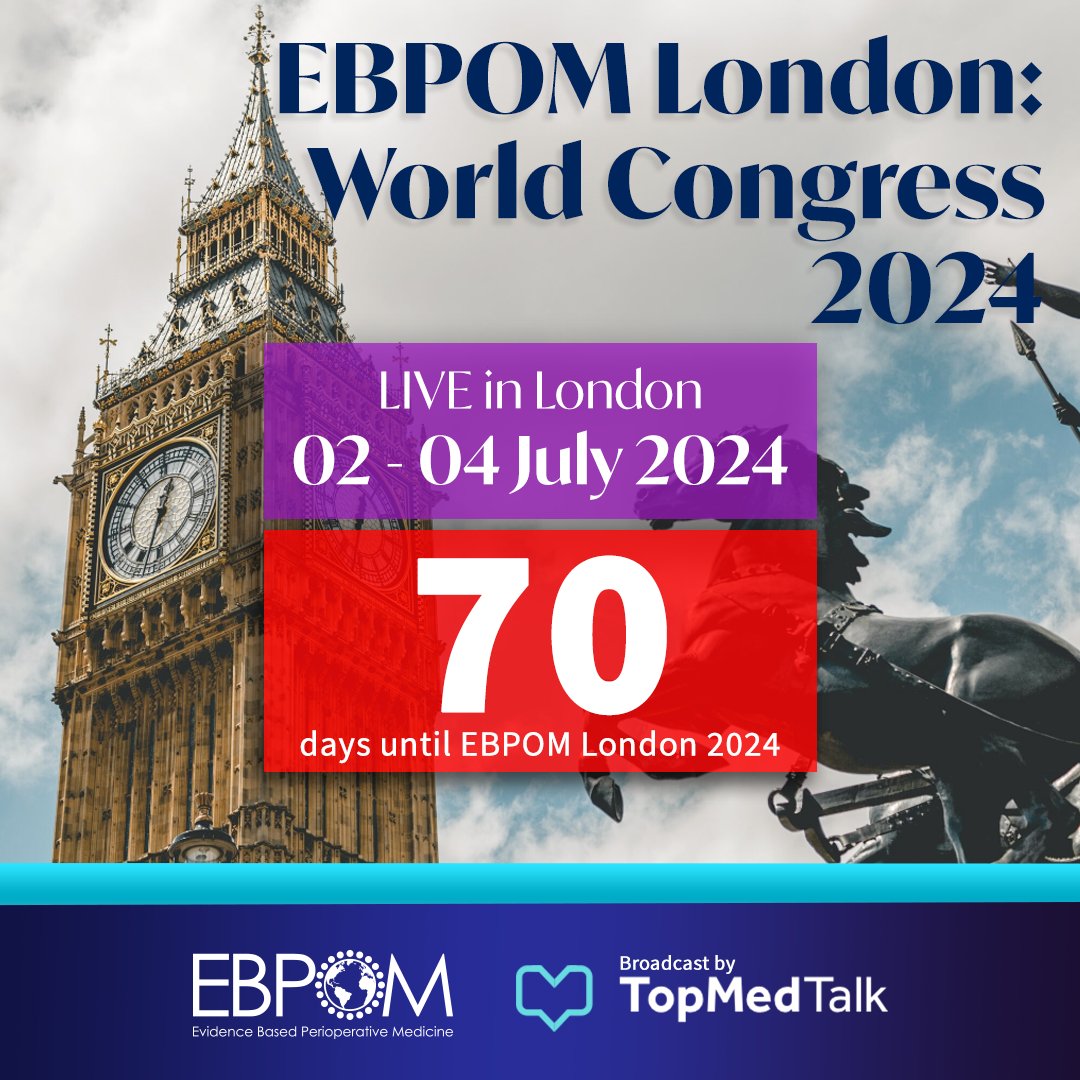 7⃣0⃣ days to go! Tickets now on sale for EBPOM London: World Congress 2024, 02 - 04 July. 🌎🌍🌏 Avail of the EARLY BIRD offer now! BOOK NOW ▶️ebpom.org/product/ebpom-… #EBPOMLondon #EBPOM2024