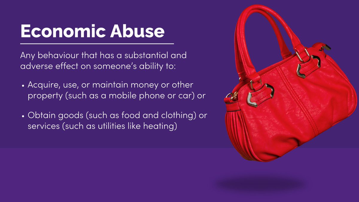 Domestic abuse isn’t always physical. Economic abuse is an often hidden form of domestic abuse whereby a perpetrator exerts control over a partner's money & the things that money can buy. Learn more about economic abuse, its impact & how to access support by visiting our website