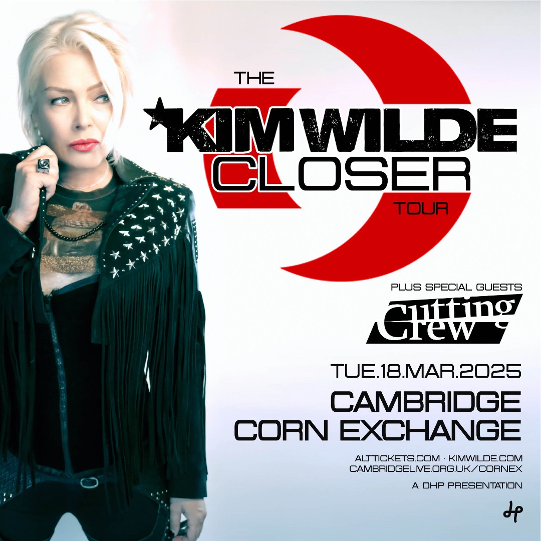Kim Wilde - 18.05.2025 In 2025 Kim Wilde and her band will be embarking on the ‘Closer Tour’. On general sale: 26 April 2024, 10 AM Exclusive pre-sale for Corn Ex Members: 24 April 2024, 10 AM
