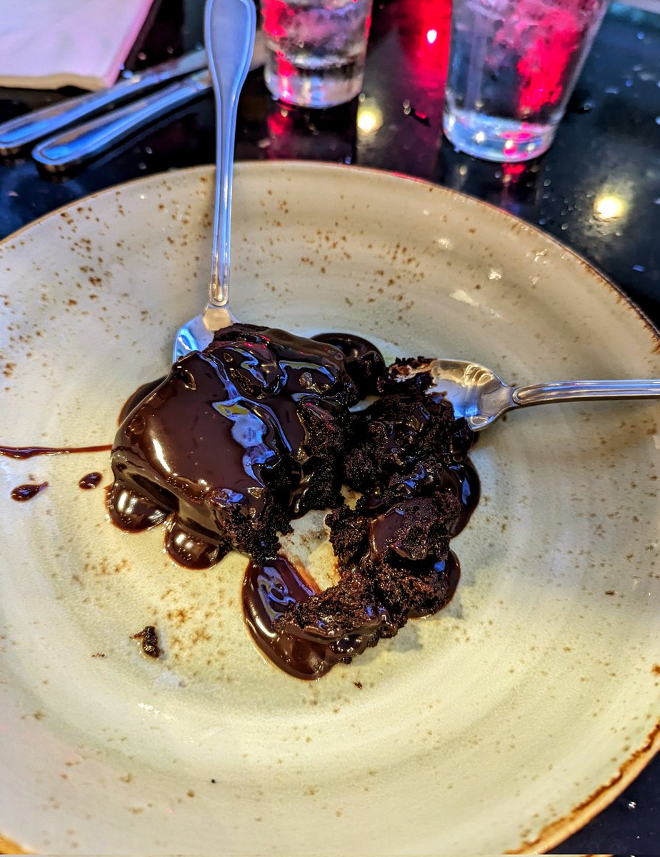 My hubby and I went out to #dinner at #HardRockCafe Atlanta. We had a wonderful server named Willis who was very helpful about how the #glutenfree food is cooked away from the other items. At the end of our meal he surprised us with this gluten free #chocolatefudgebrownie!