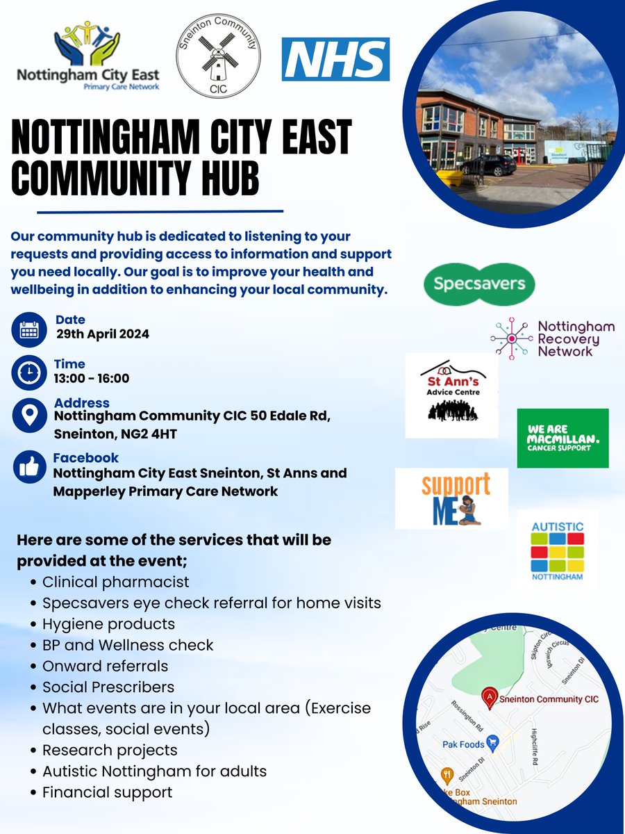 Our first FREE Community Health and Wellbeing event in Sneinton! #Nottingham #Sneinton #Stanns #Wellbeing #NHS #support #collaboration #healthylifestyle #CommunitySupport #allwelcome