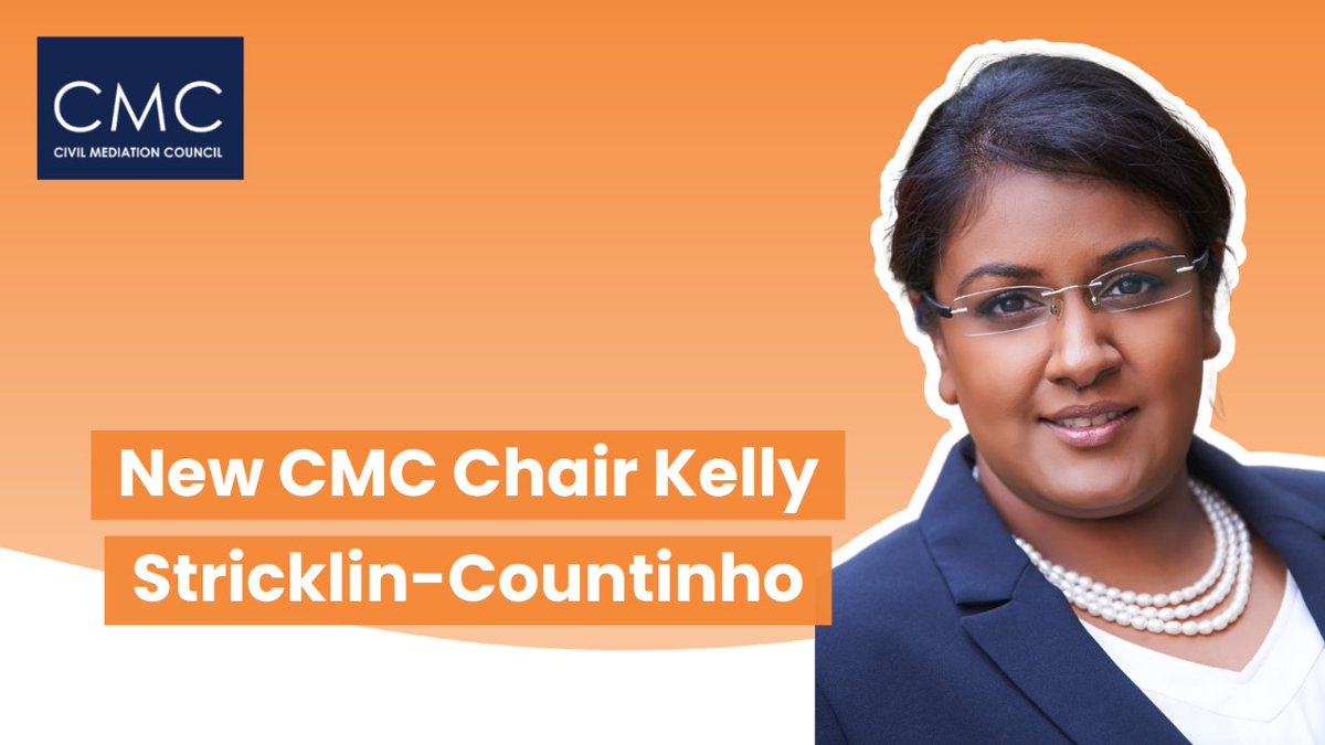 Exciting news! Kelly Stricklin-Coutinho, @cedrsays accredited #mediator & barrister @39EssexChambers, will become #CMCChair from June 2024. Congratulations on this new role! She follows the fantastic tenure of Rebecca Clark, who steps down in May: civilmediation.org/cmc-chair-anno…